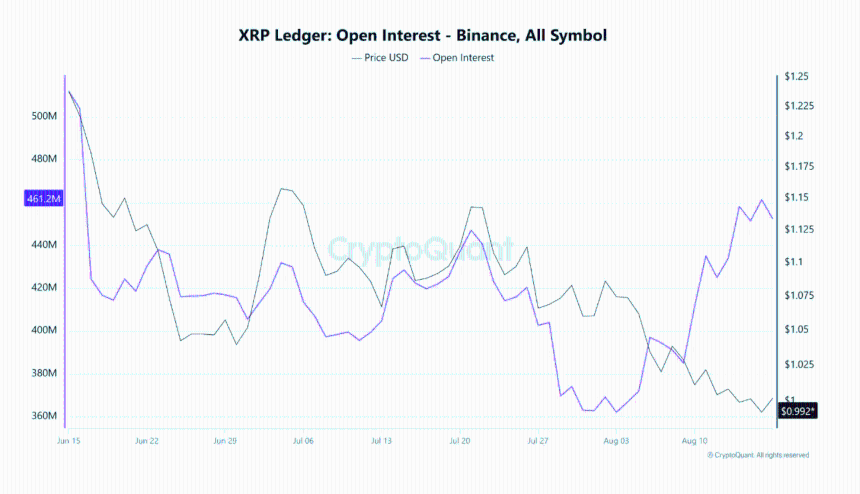XRP Open Interest trend