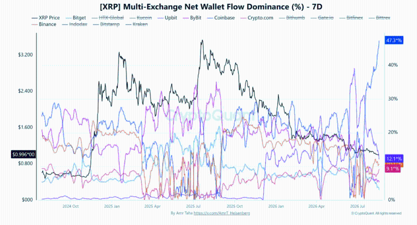 XRP exchange netflow