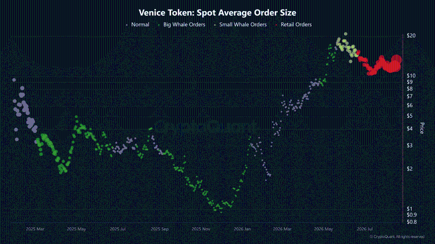 Venice Token现货平均订单规模