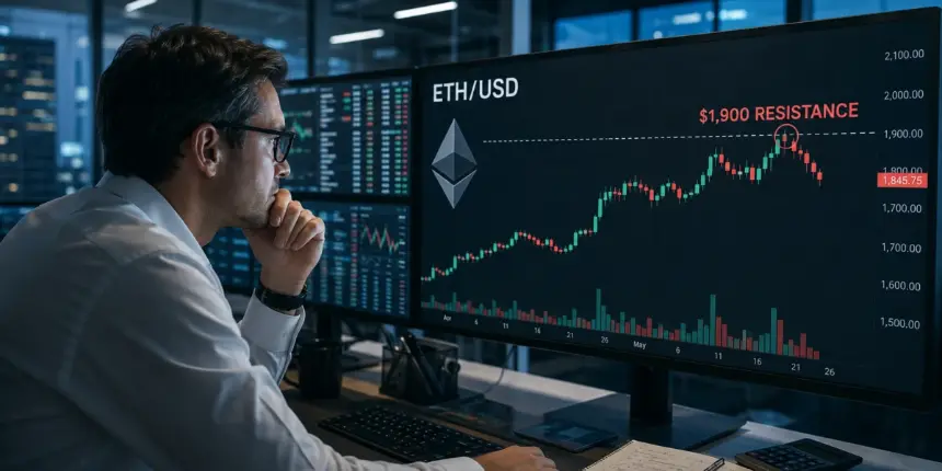 Ethereum price testing $1,900 resistance