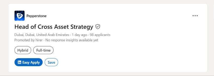 Pepperstone job ad