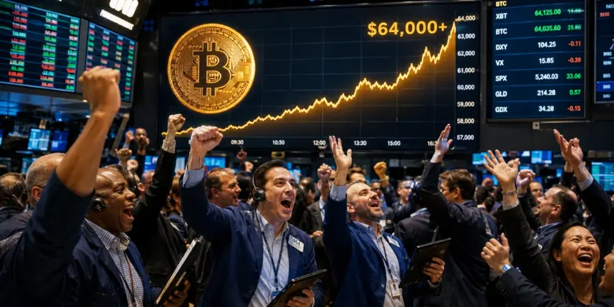 比特币突破6.4万美元,交易者欢呼