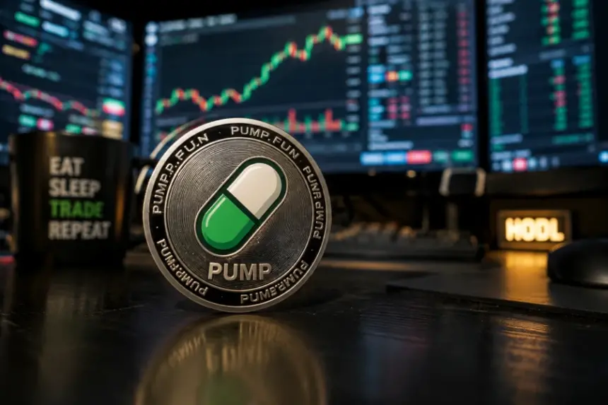 A physical PUMP token.