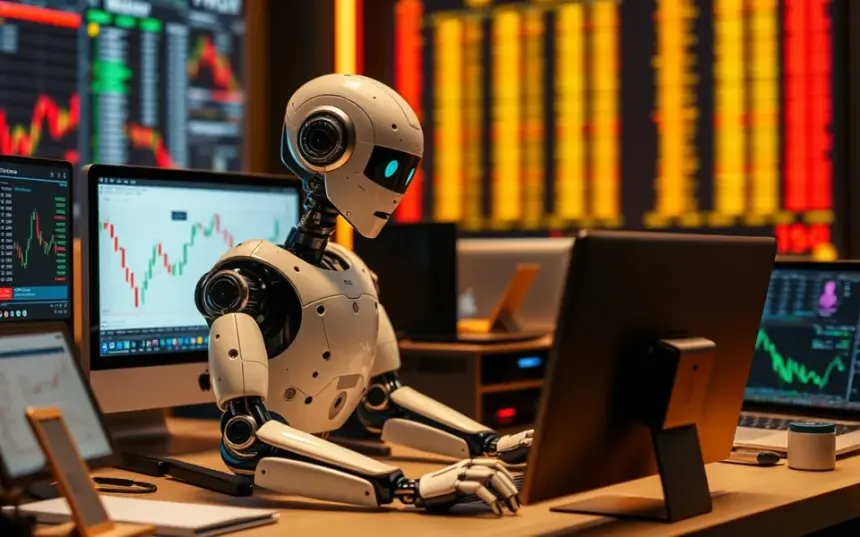 AI generated image of AI trading