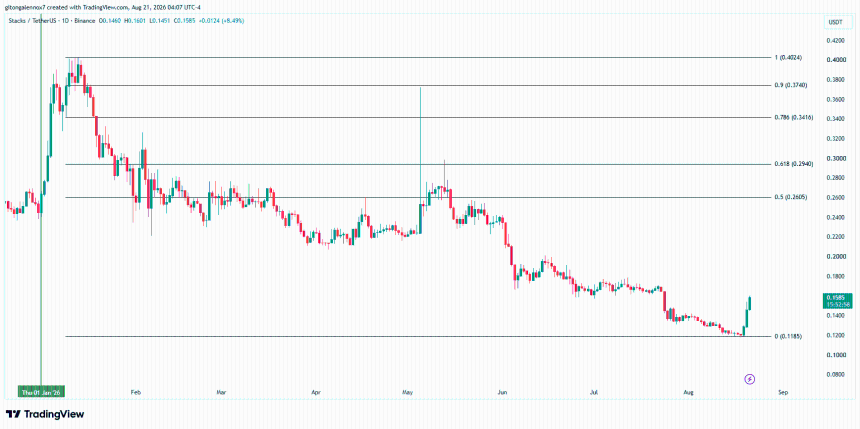 Stacks STX daily chart
