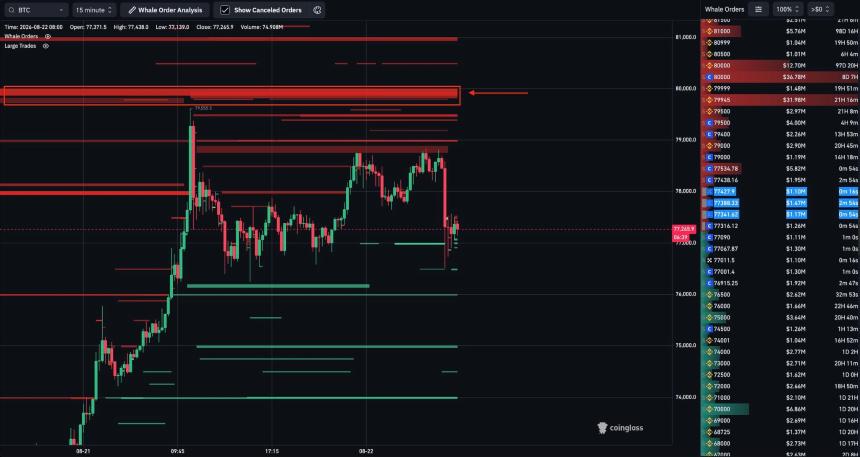 Bitcoin order book heatmap