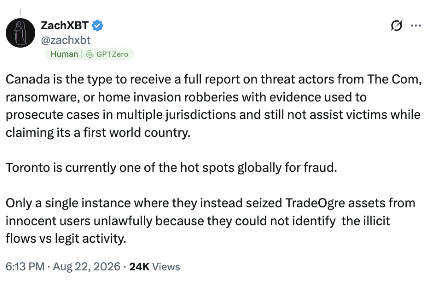 ZachXBT on Canada