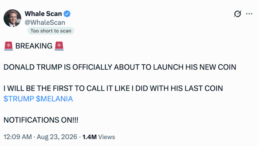 Trump Coin rumour