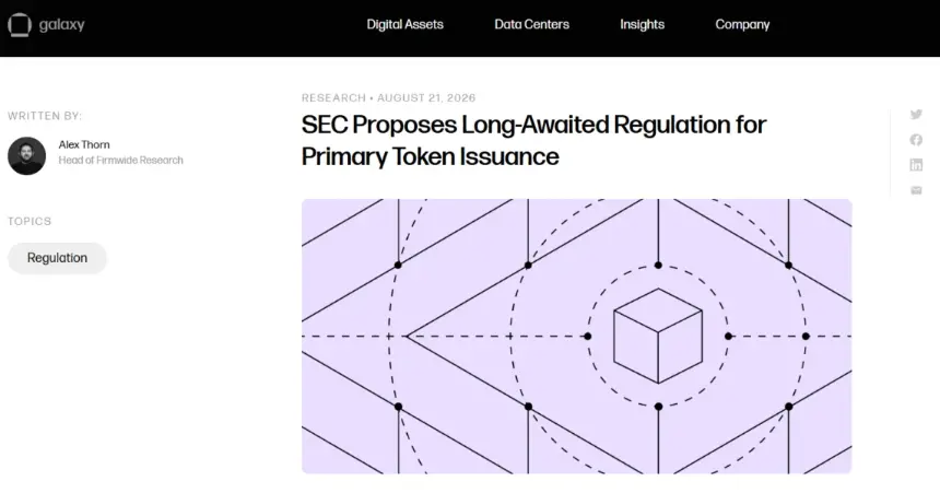 SEC proposed long-awaited regulation for primary token issuance