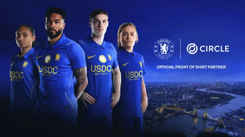 USDC Chelsea shirt sponsorship. Image: Circle.