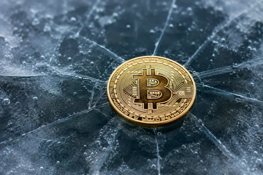 A physical Bitcoin token.