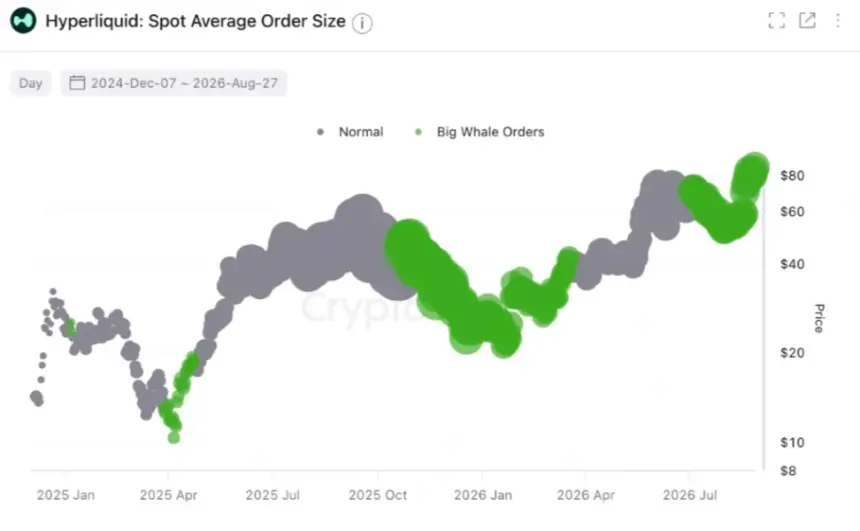 HYPE Price Surges Past $75 Resistance: Whale Activity Signals Potential Push Toward $100