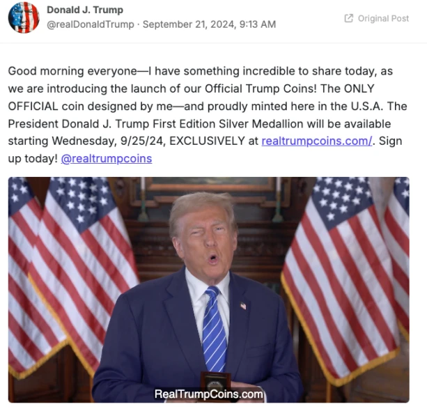 特朗普推广Real Trump Coins