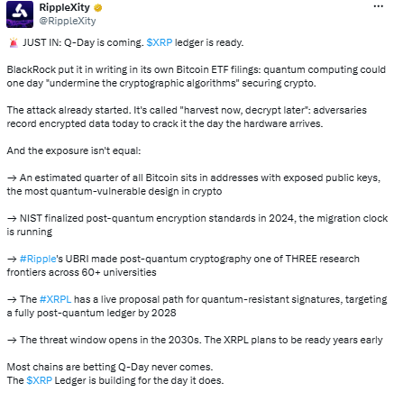 XRPL quantum timeline