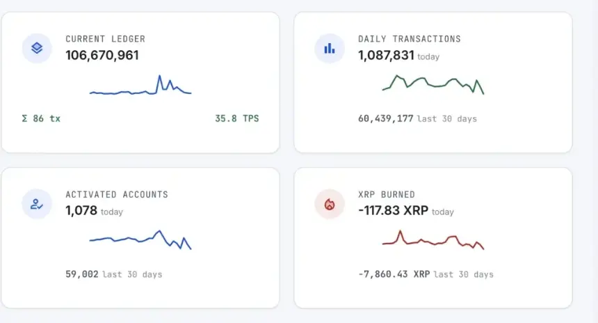 XRPL transactions chart