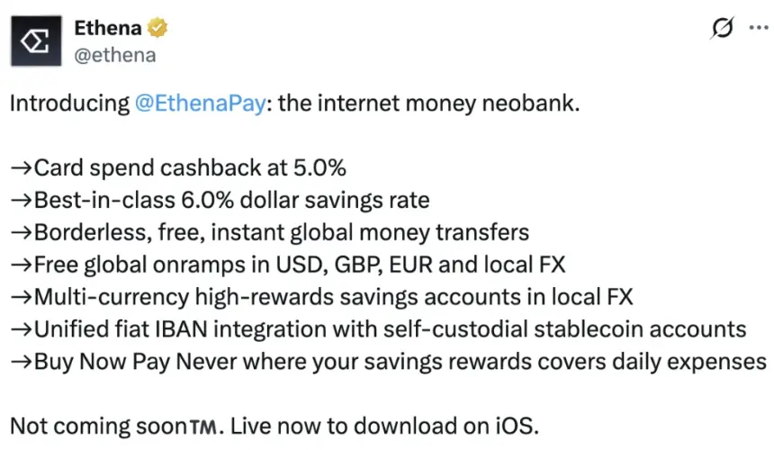 Ethena Pay announcement