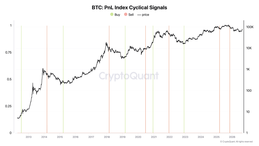 BTC PnL Index Cyclical Signals