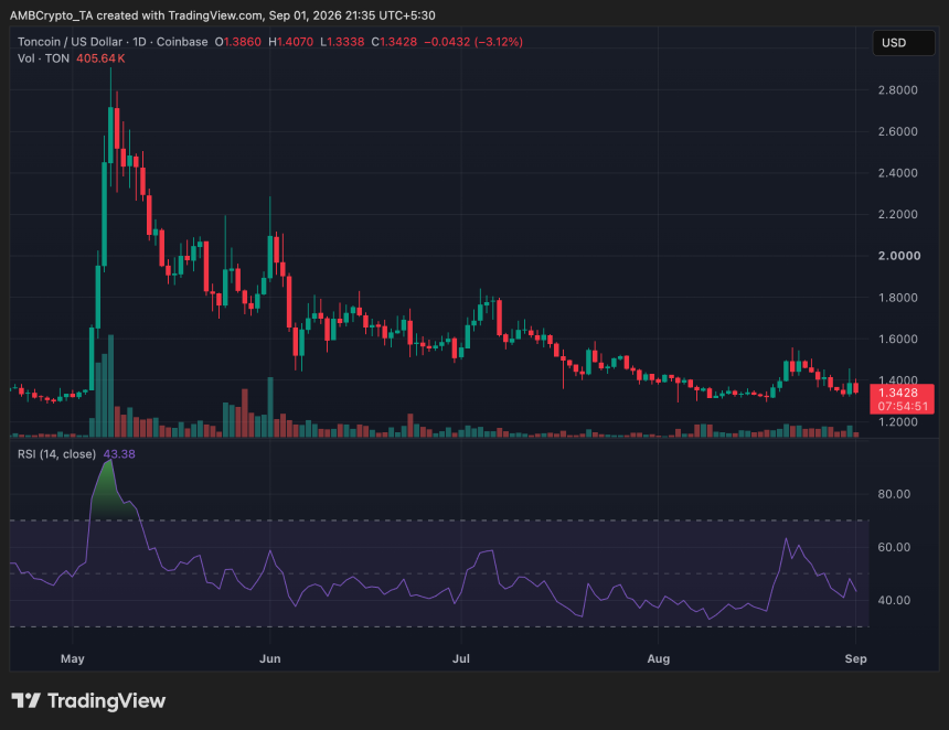 Toncoin daily price chart