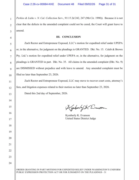 XRP Influencer's Defamation Suit Dismissed Under Anti-SLAPP Law. Source: X/@SugarXRPL