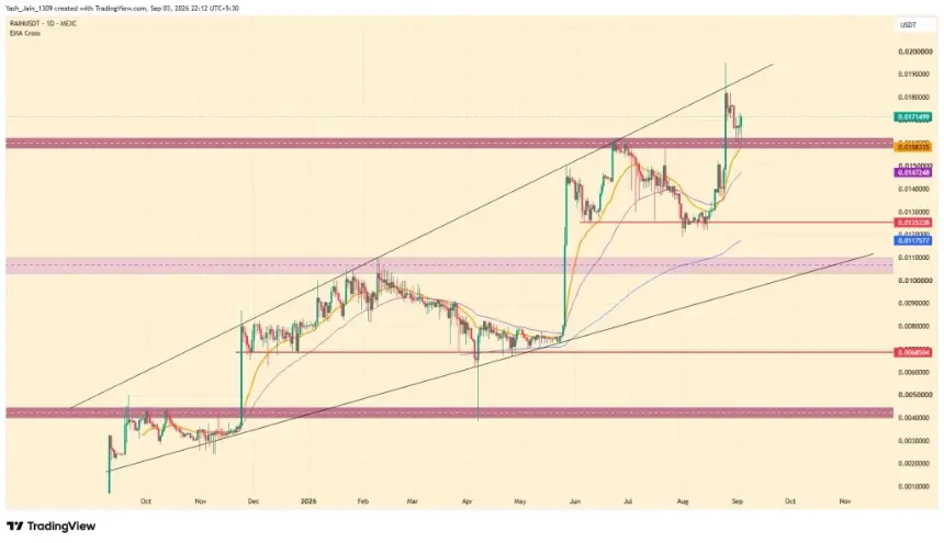 RAIN Price Poised for Breakout as Whales Absorb Retail Selling Amid Protocol Upgrades