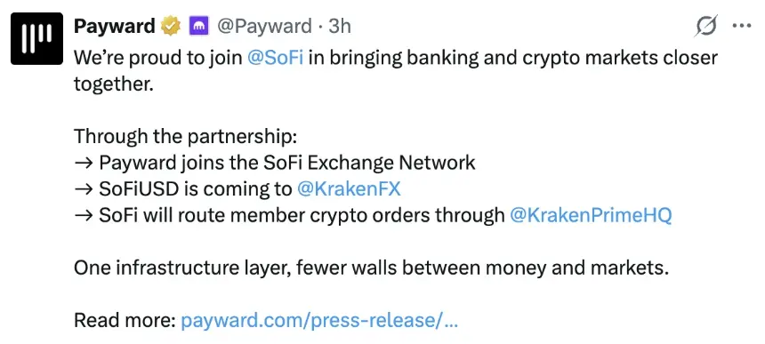 Payward and SoFi partnership