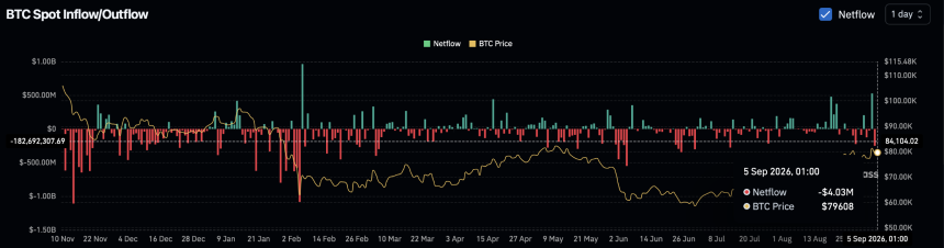Bitcoin spot netflow
