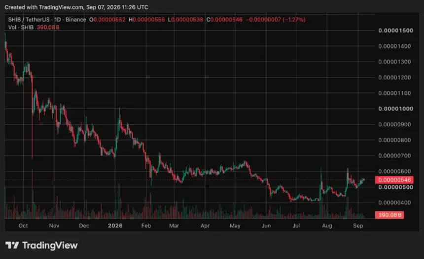 Shiba Inu (SHIB) price chart, source: crypto.news