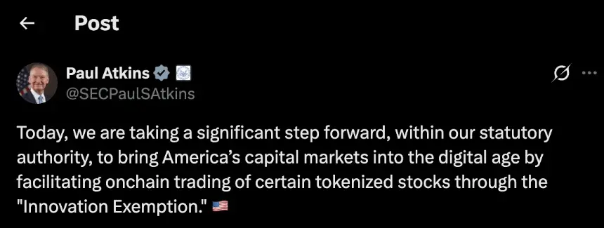 SEC Grants Conditional Relief for Tokenized U.S. Stock Trading Venues