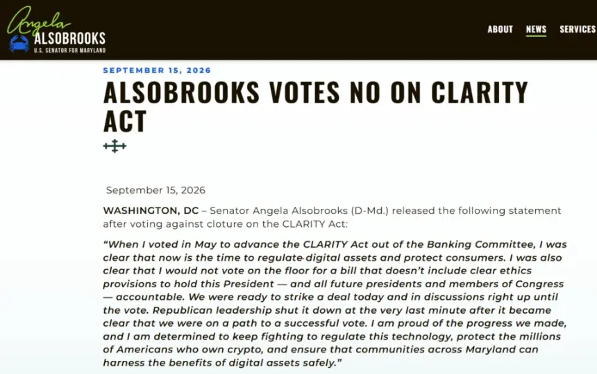 CLARITY Act Survives Senate Cloture Defeat but Faces a Shrinking Path in Congress