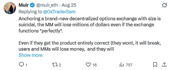 当 Perp DEX 进入红海 链上期权正在成为下一个战场
