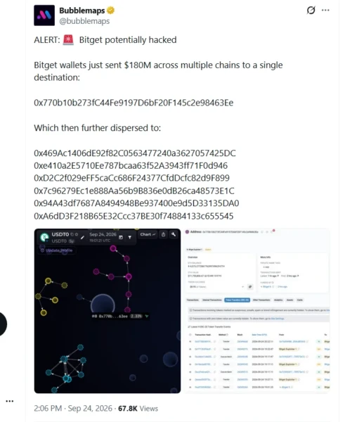 Bitget 被盗损失升至 3.875 亿美元