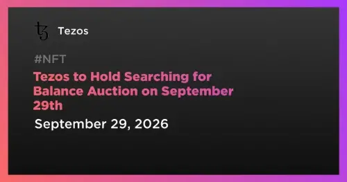 Tezos 将于 9 月 29 日举办“Searching for Balance”生成艺术拍卖