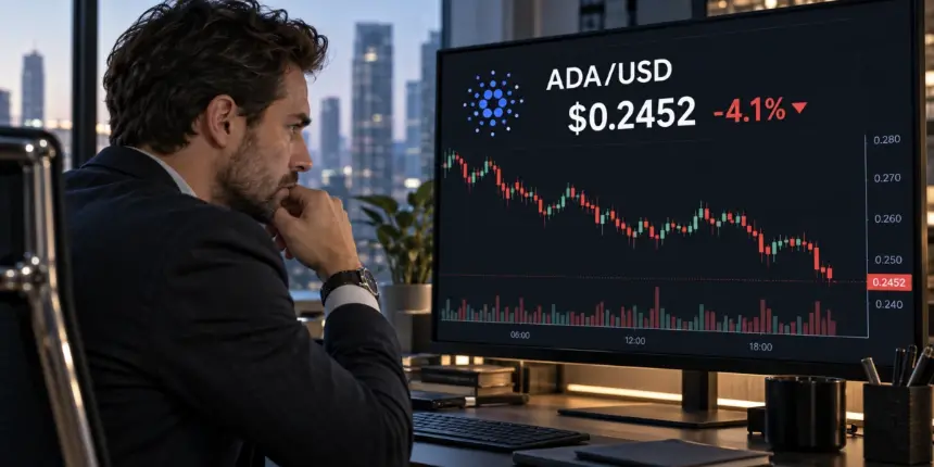 交易者查看 ADA 交易图表