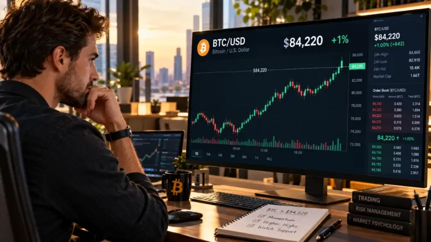 Bitcoin Rebounds Above $84K as ETF Demand and Strategy Purchase Offset Profit-Taking
