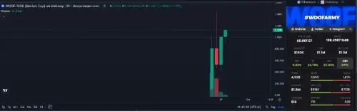 柴犬官方X关注仅700粉丝的WOOF，SHIB交易对24小时暴涨971%
