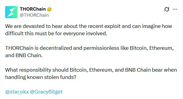 Bitget Hack Tests THORChain Decentralization Defense