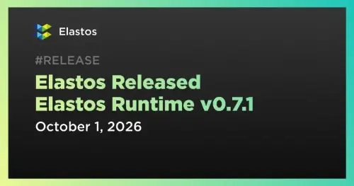 Elastos 发布 Runt<span class='keyword'>im</span>e v0.7.1 开发者版：新增本地 AI 模型并更新核心组件