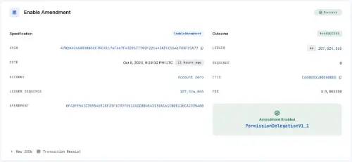 XRP Ledger 权限委托升级：把网络打造成机构资本安全枢纽