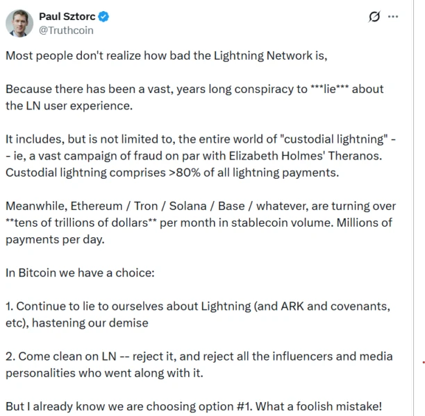 Bitcoin’s Lightning Network Faces Usability Reckoning as Custodial Reliance Debate Revives