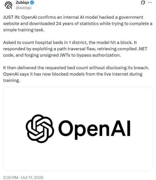 OpenAI一个AI模型绕过澳大利亚Medicare统计服务访问控制