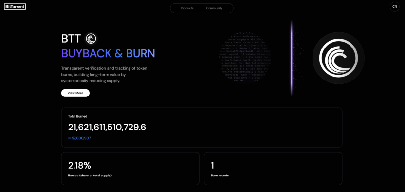 BitTorrent品牌升级与BTT首期回购销毁同步落地