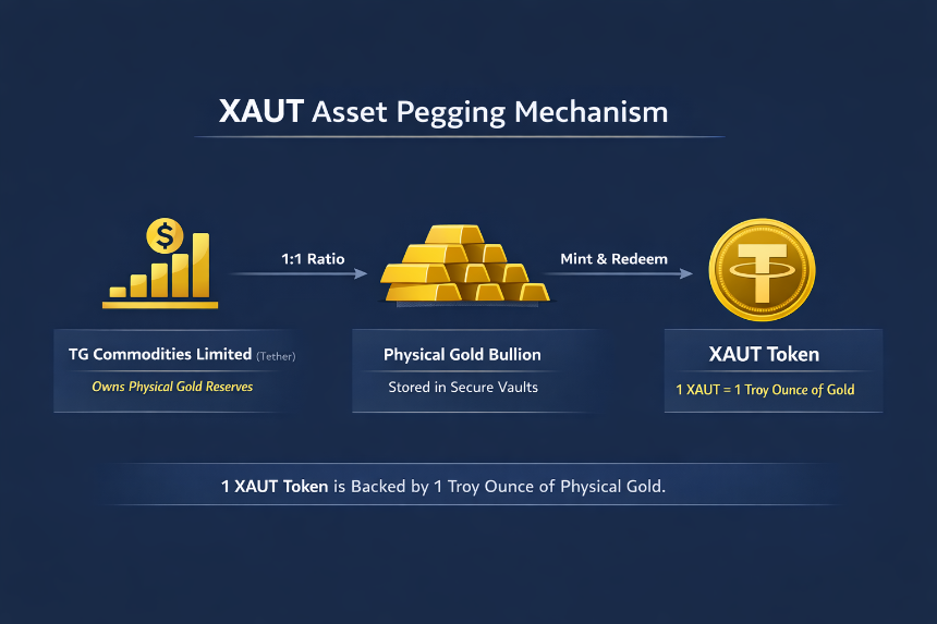 XAUT背后的资产挂钩机制是什么? XAUT背后的资产挂钩机制是什么?