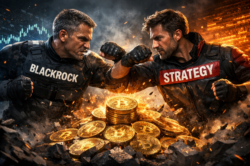 贝莱德 vs. Strategy：谁将赢得比特币积累之战？