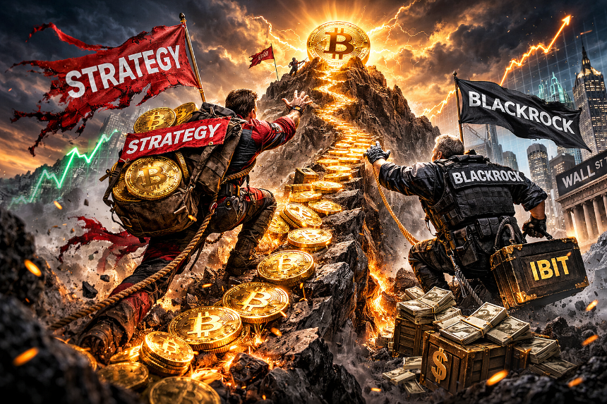 贝莱德 vs. Strategy：谁将赢得比特币积累之战？