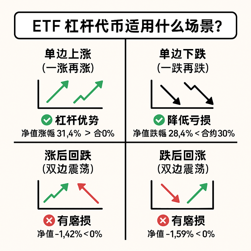 一文读懂 ETF 杠杆代币:趋势行情下的收益放大器,震荡行情下的稳健杠杆选择