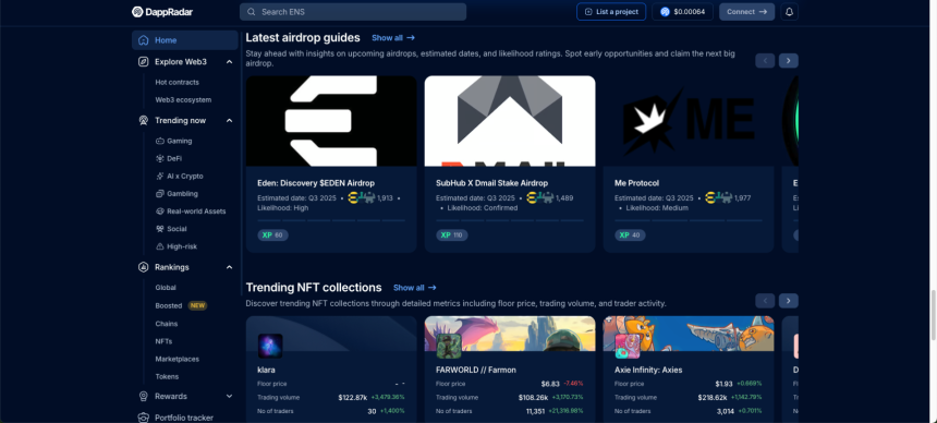 DappRadar,又一滴时代的眼泪