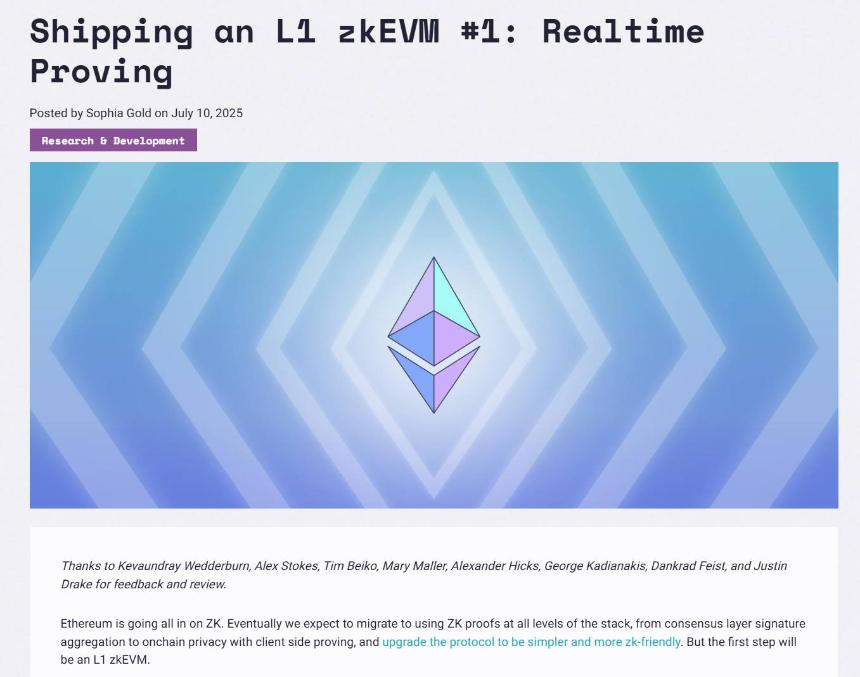 从 EIP-7987 到 L1 zkEVM:以太坊 L1 的扩容进阶之路From EIP-7987 to L1 zkEVM: Ethereum L1 Scaling and Advancement