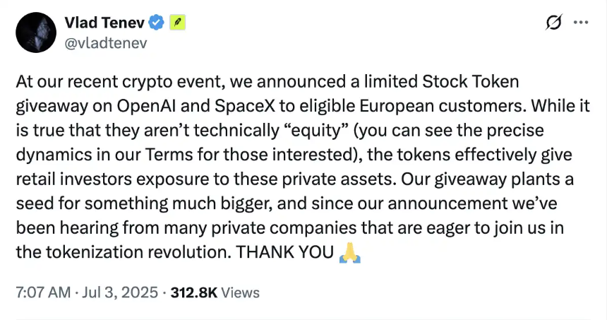 OpenAI 为什么不想在 Robinhood上交易「股票」?