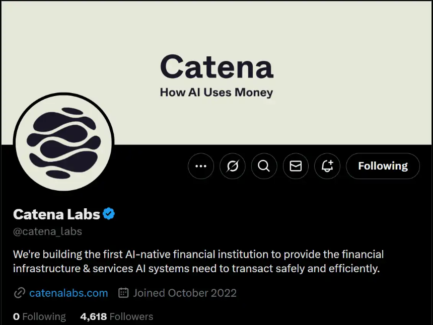 a16z 领投 Catena Labs1800 万美元种子轮,加密行业押注稳定币AI支付