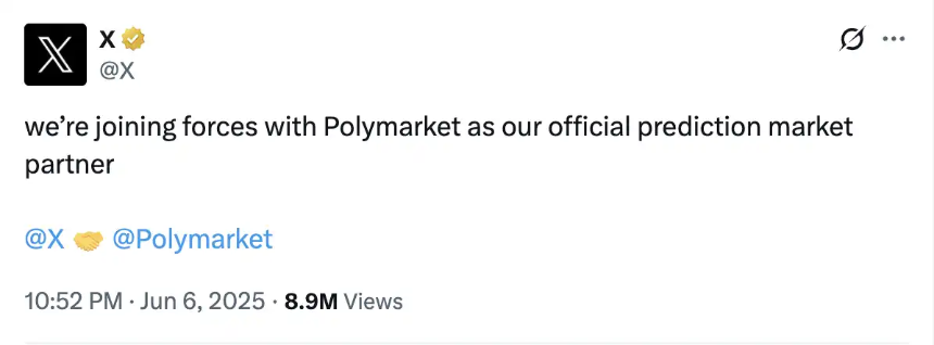 X与Polymarket合作,马斯克离「万物App」又近了一步